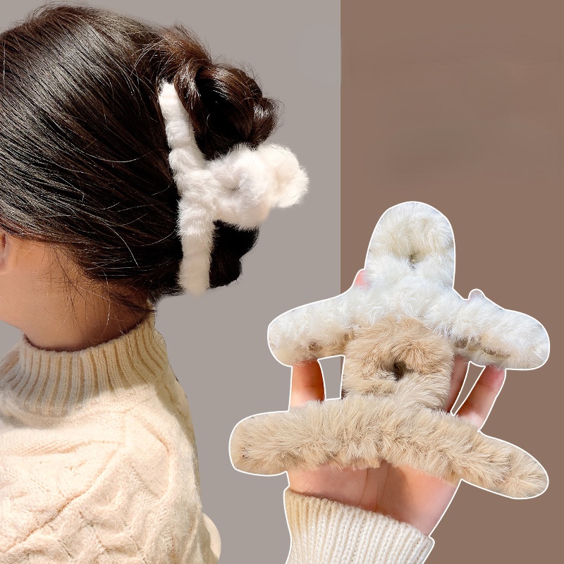Kẹp Tóc Mềm Mại Phong Cách Hàn Quốc Thời Trang Mùa Đông Cho Bé Gái