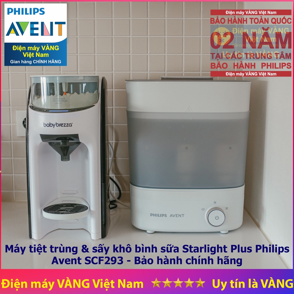 Máy tiệt trùng sấy khô bình sữa Starlight Plus Philips Avent SCF293