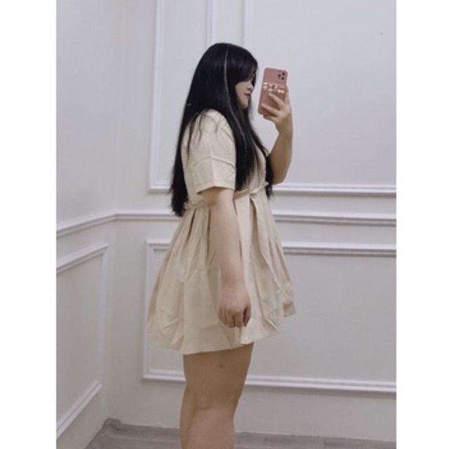 Đầm Xếp Ly Babydoll Hương Quỳnh Bigsize