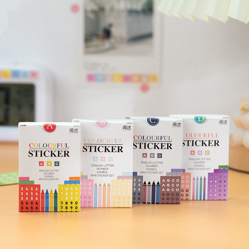 Set 48 thẻ đánh dấu trang trí sổ tay / phông nền hình chữ cái / số diy