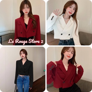Áo khoác blazer 1 lớp dáng croptop mùa hè phong cách sexy girl sang chảnh đen trắng đỏ đậm Quảng Châu