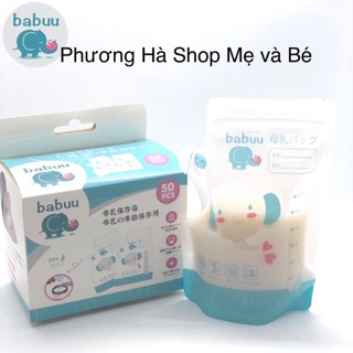 Túi trữ sữa Babuu 50 túi 250ml có vòi
