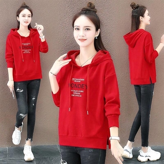 Áo Hoodie Tay Dài Thêu Hoa Hồng