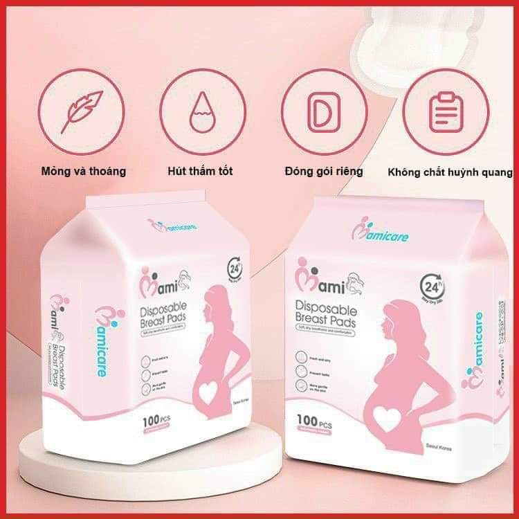 Lót thấm sữa MAMI CARE/PIGEON 100 miếng siêu thấm hút