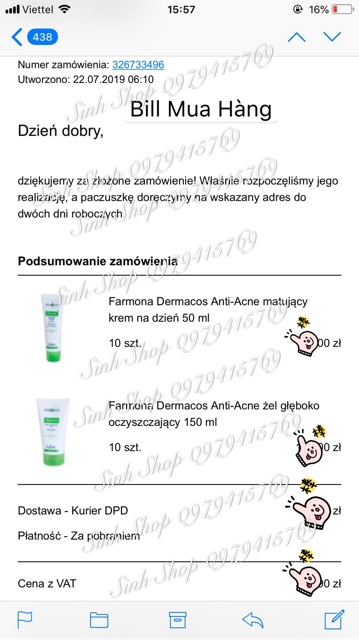 Kem Bôi Mụn Trứng Cá Dermacos Farmona 50ml (bill ảnh tiếp) | BigBuy360 - bigbuy360.vn