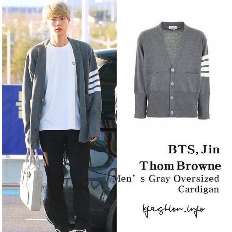 Áo cardigan kẻ sọc Thom giống BTS, Jennie BLACKPINK, YoonA, Dara, Sehun, Suzy, Moonbyul