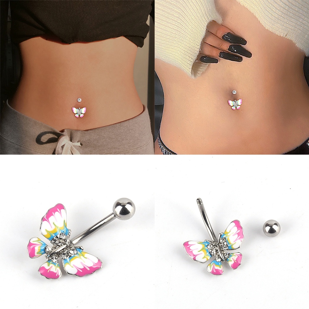 Khuyên RốN HìNh BướM ĐíNh Đá Xinh XắN