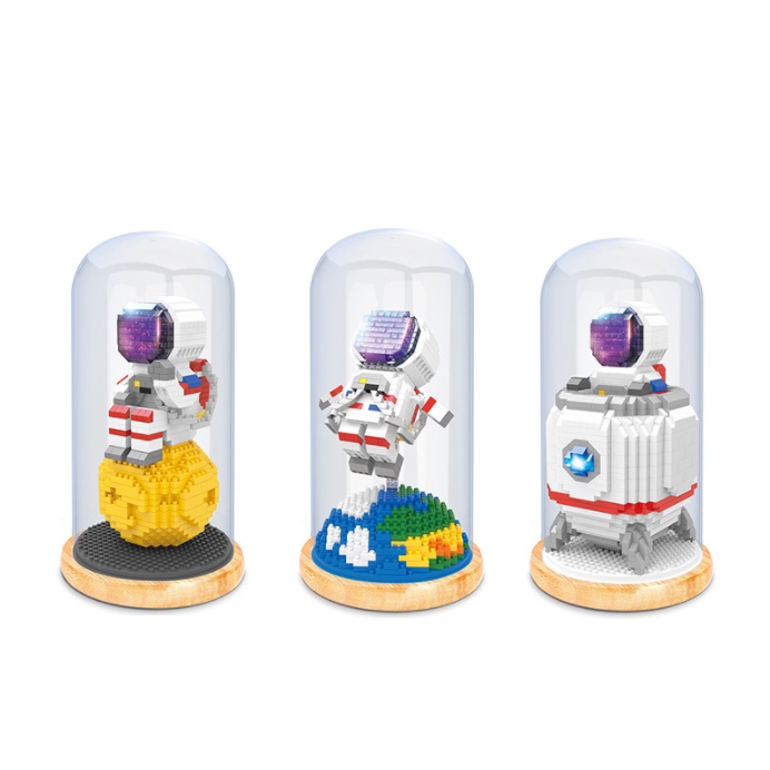 800 Mảnh Ghép, Có Hộp Kính – Bộ đồ chơi lắp ghép Mô Hình Phi Hành Gia – Trang Trí Decor Lắp Ráp Đồ Chơi Siêu Dễ Thương