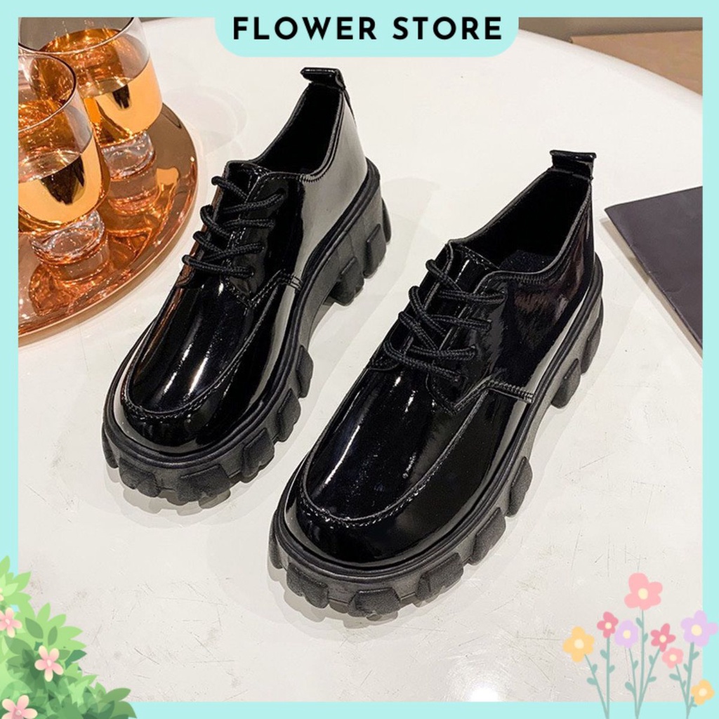 Giày bốt đen cổ thấp cho nữ đế cao phong cách Hàn Quốc FLOWER G19 - nguyentrang239