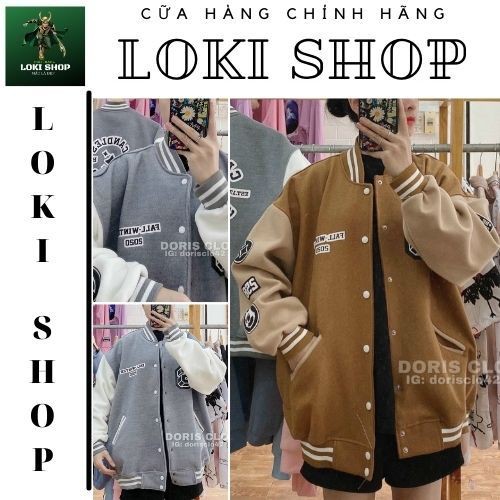 Áo khoác bomber Chống Nắng Cho Nam Nữ Và Cặp Đôi LOKI SHOP Có 2 Màu Chất Nỉ Unisex in hình CS Form rộng Ulzzang