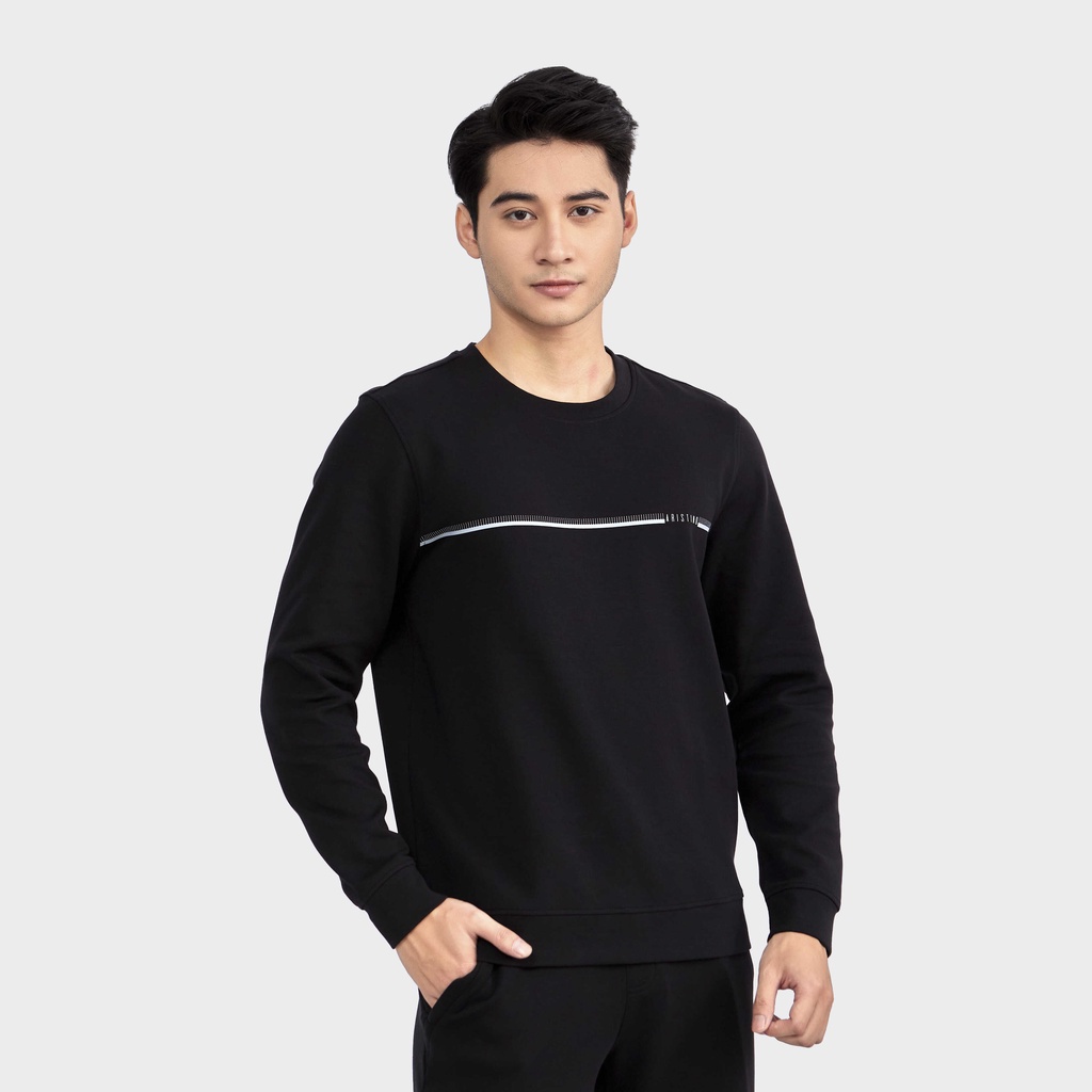 Bộ đồ thu đông nam ARISTINO dáng Regular Fit suông nhẹ, cổ, tay và gấu áo dệt bo rib chỉn chu - ALH011W2