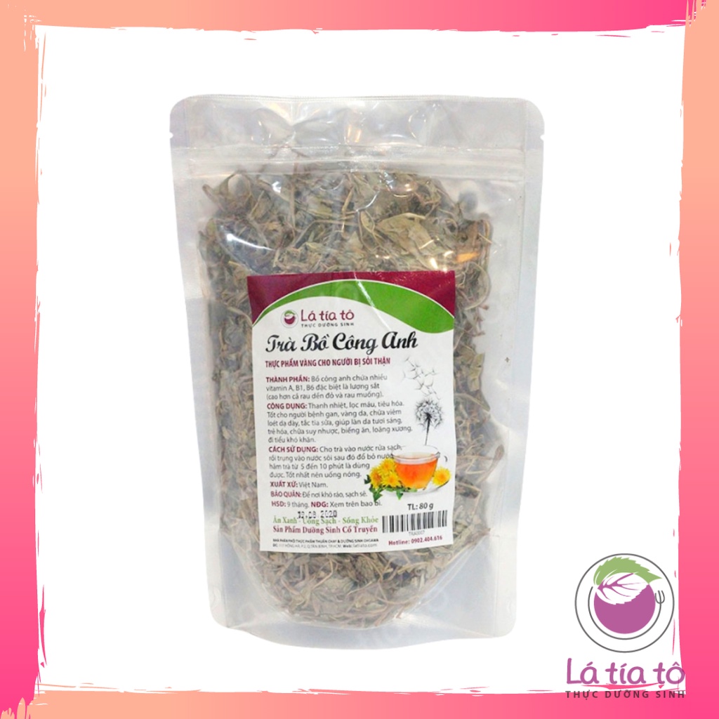 TRÀ BỒ CÔNG ANH MÁT GAN GIẢI ĐỘC 80GR - LÁ TÍA TÔ