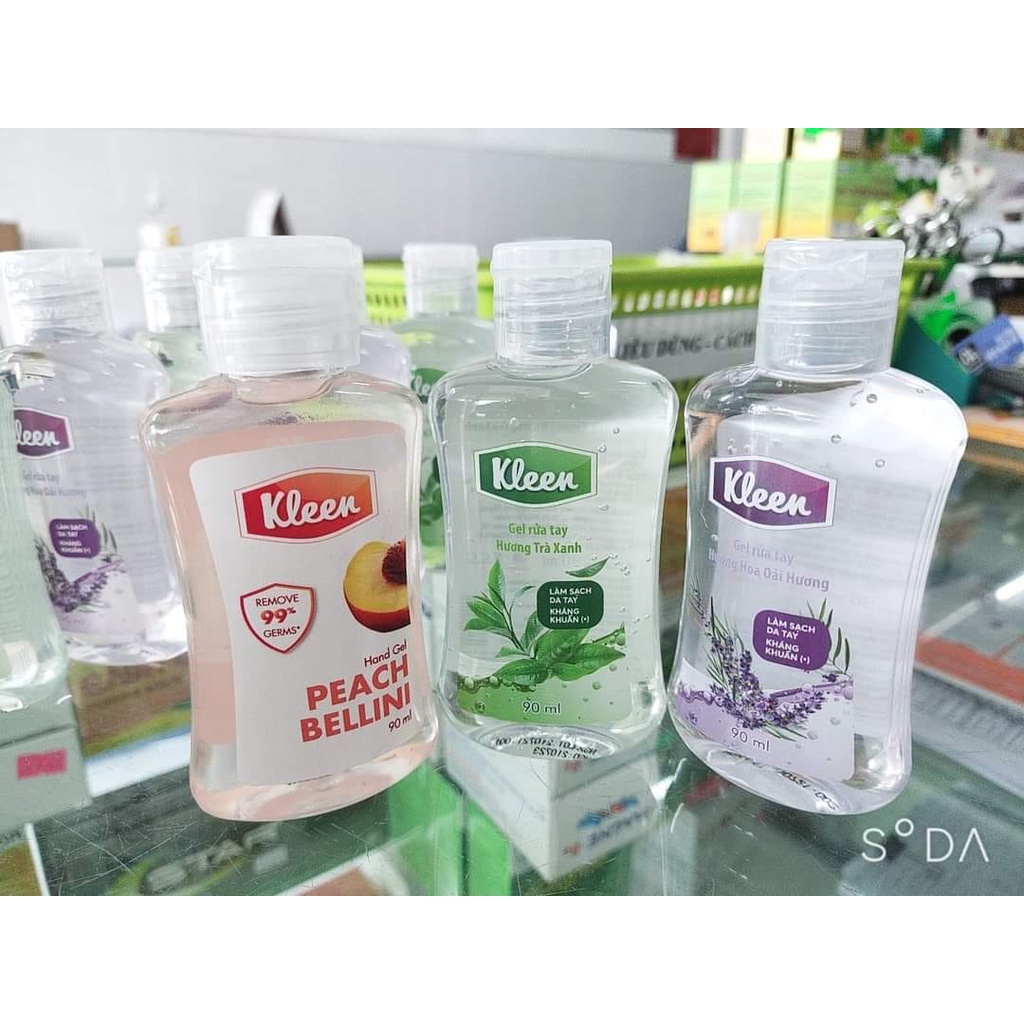 Gel rửa tay khô Kleen 90ml Hương hoa oải hương