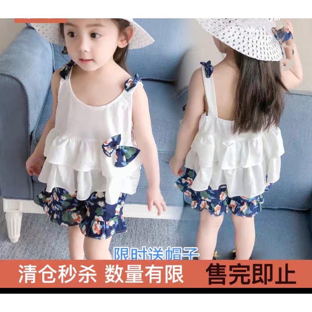 Bộ 2 dây phối nơ điệu đà cho bé đi biển siêu đang yêu size 10-27kg