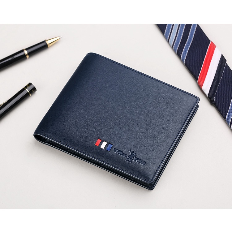 Ví nam William Polo 181330 Ví Da bò cao cấp Bảo hành 12 tháng