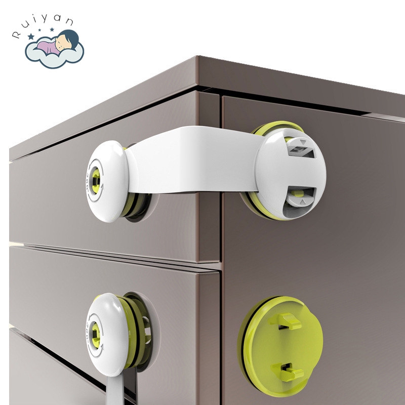 【HSU】Khoá/chốt cài an toàn tủ lạnh cho bé màu xanh lá