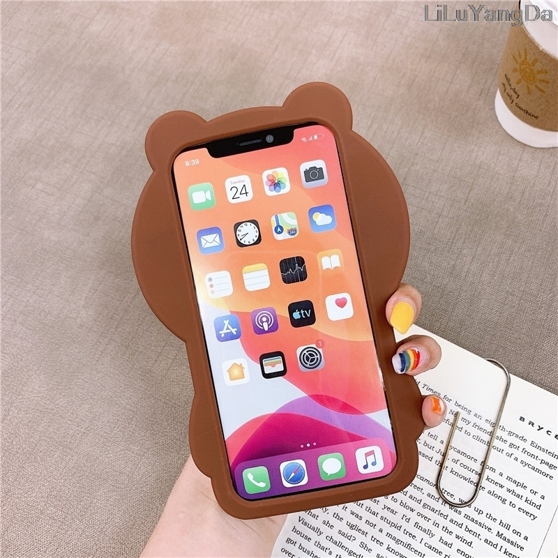 Dễ Thương Ốp Điện Thoại Silicon Mềm Hình Gấu Hoạt Hình Cho iphone 6 6s 7 8 plus x xr xs max 11 12 13 14 15 pro max se 2020