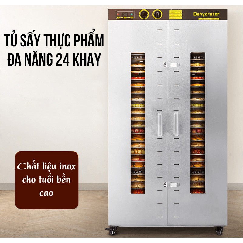 Tủ sấy hoa quả , thực phẩm công nghiệp NEWSUN 24 khay - Hàng chính hãng - Bảo hành 12 tháng