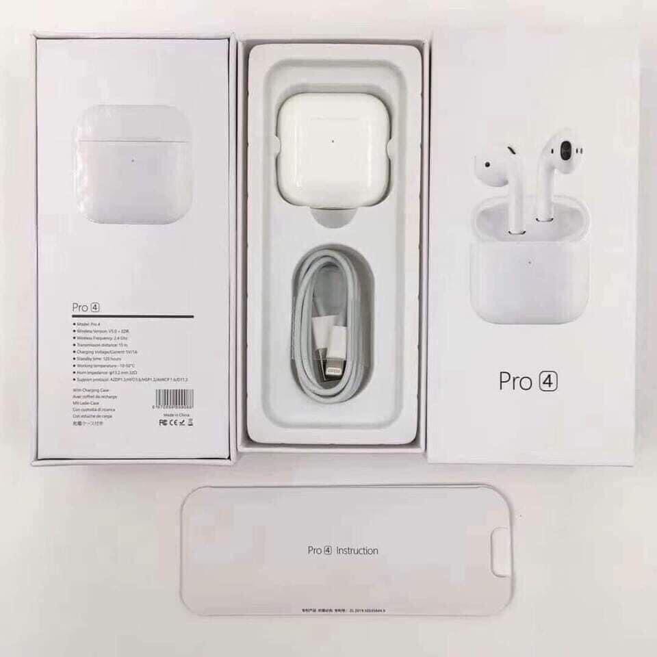 [ Free Ship] Tai Nghe Bluetooth 💕 Tai Nghe Airpod Pro 4💕 Phiên Bản Nâng Cấp 💕 Cảm Ứng Bluetooth 5.0 Âm Thanh Sống Động | BigBuy360 - bigbuy360.vn