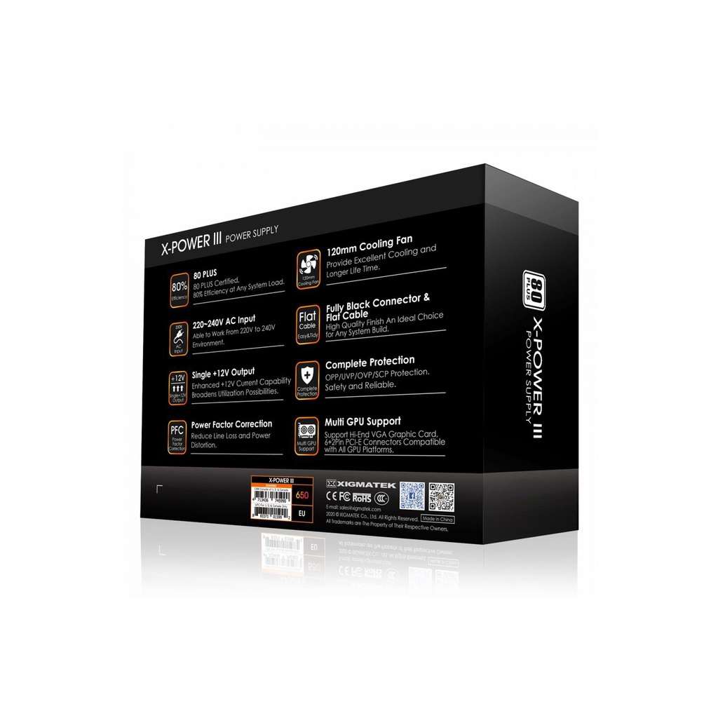 Nguồn máy tính XIGMATEK X-POWER III X-650 GIÁ TỐT
