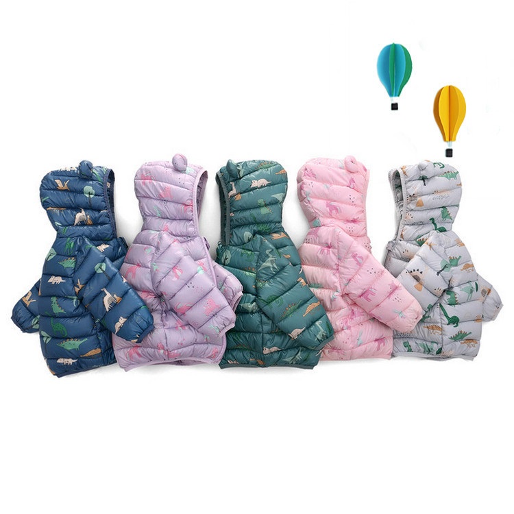 Trẻ em mùa đông dày in bông thời trang áo khoác ấm dễ thương