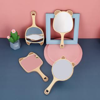 Gương trang điểm cầm tay bằng gỗ thiết kế sáng tạo hình động vật đáng yêu