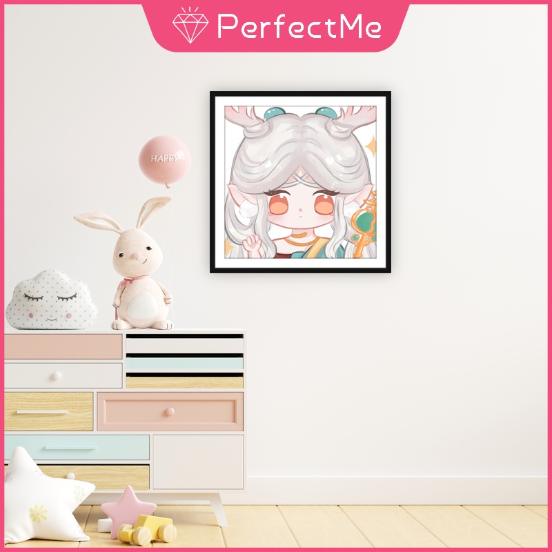 Bộ tranh đính đá 5D họa tiết nhân vật hoạt hình King of Glory độc đáo kích thước 30x30cm