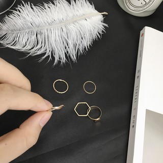 Sét nhẫn 5 chiếc màu vàng siêu đáng yêu