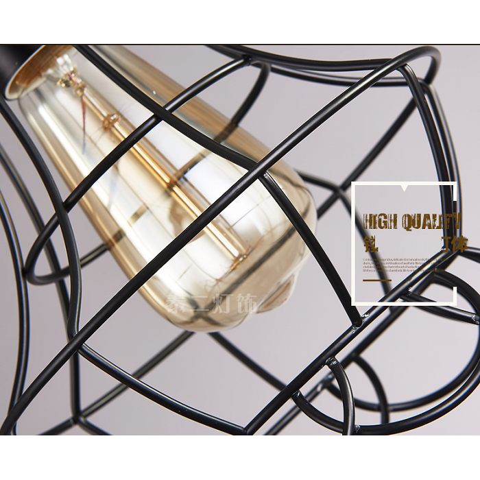 Đèn thả khung sắt nghệ thuật, đèn thả bàn ăn TSIB (gồm bóng)