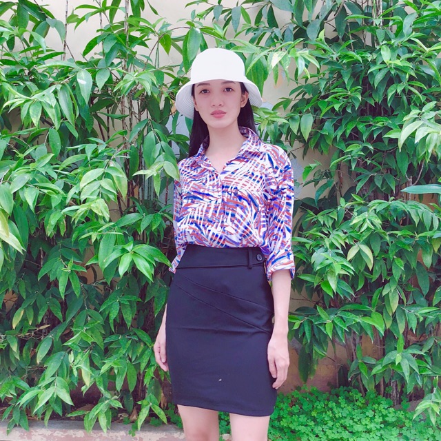 Chân váy công sở vải tuyết mưa màu đen | BigBuy360 - bigbuy360.vn