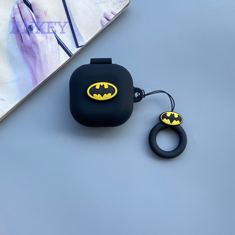 Samsung Galaxy Buds Live / Buds Pro / Buds 2 Vỏ silicon chống sốc hình Marvel có móc treo cho hộp tai nghe