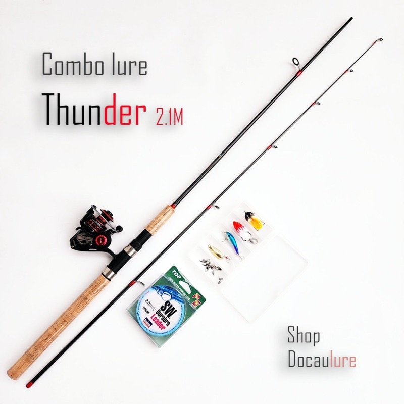 Bộ Cần Câu Lure Thunder Máy Đứng Deukio Fs2000 tặng bộ mồi câu BCM21_Đứng