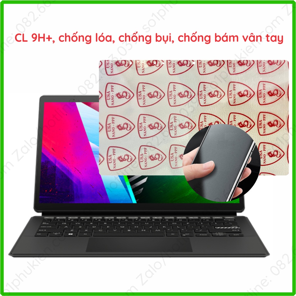 Dán cường lực laptop Vivobook 13 Slate OLED (T3300) nano trong suốt, chống vân tay, bảo vệ mắt