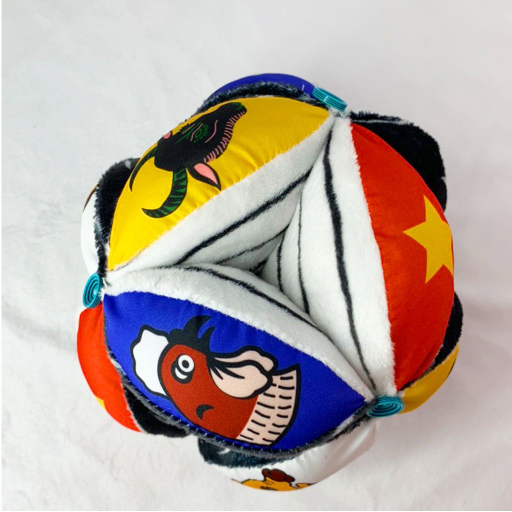 Bóng múi cho bé PiPoVietnam - Bóng múi luyện chân Chủ đề Đông Hồ - Đồ chơi bóng vải Montessori Vietnamese Art