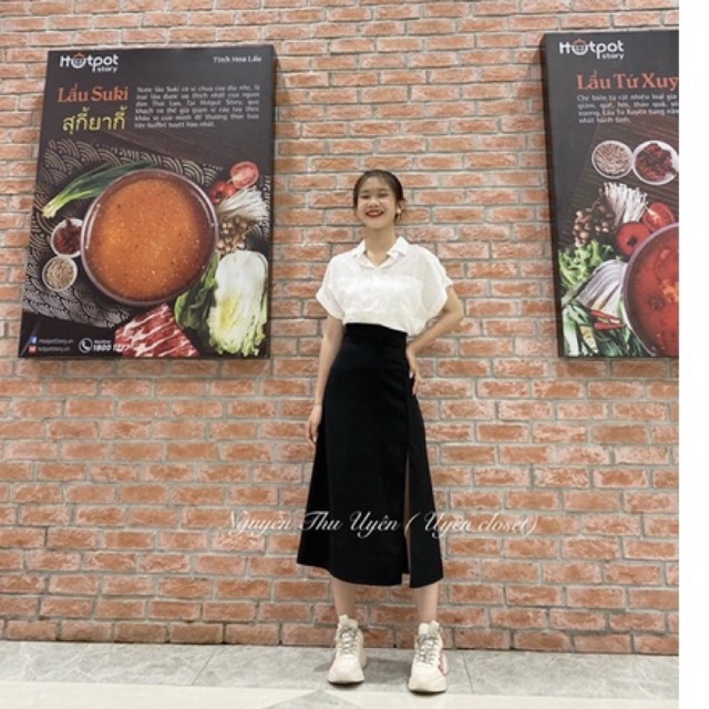 Chân váy xẻ [ Ảnh thật ] | BigBuy360 - bigbuy360.vn