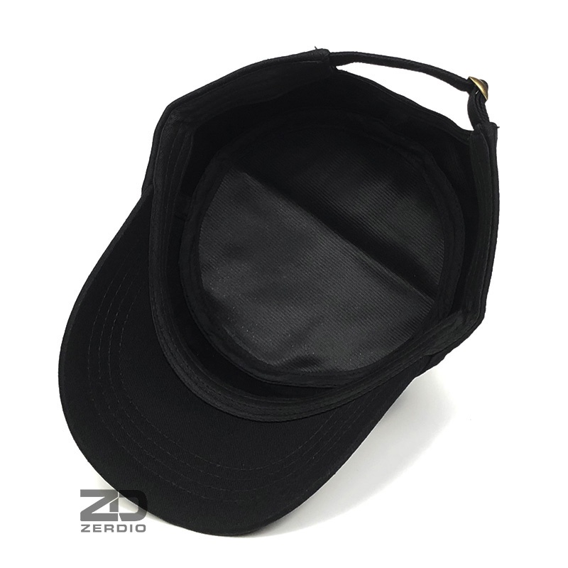 Nón kết, Mũ lưỡi trai chóp vuông đen trơn cho nam và nữ vải cotton cao cấp