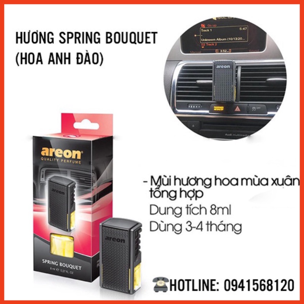 Nước hoa cửa gió điều hòa AREON cao cấp_ Giúp cho không gian trong xe của bạn thanh mát, lịch lãm.