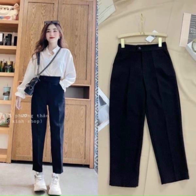 Quần baggy nữ lưng thun bigsize 50 => 90kg quần baggy tây bigsize kim ngân