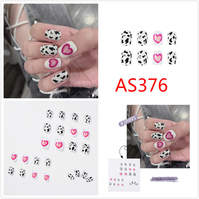 [Hàng mới về] Set 24 móng tay giả trang trí ấn tượng 4 màu sắc tùy chọn