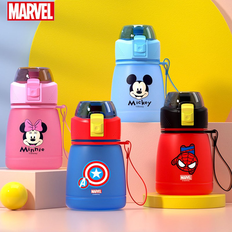 Bình Nước Họa Tiết Hoạt Hình Disney Có Ống Hút Dành Cho Trẻ Em