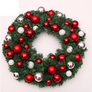 Vòng hoa Noel D26 40CM Vòng Hoa Trang Trí Noel Vòng Nguyệt Quế Giáng Sinh Có Đèn