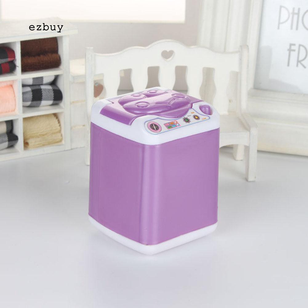 Mô hình máy giặt đồ chơi mini bằng silicon trang trí nhà búp bê cho trẻ
