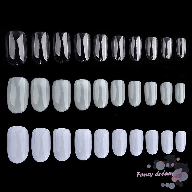 Set 100/500 đầu móng tay giả dài hình quan tài