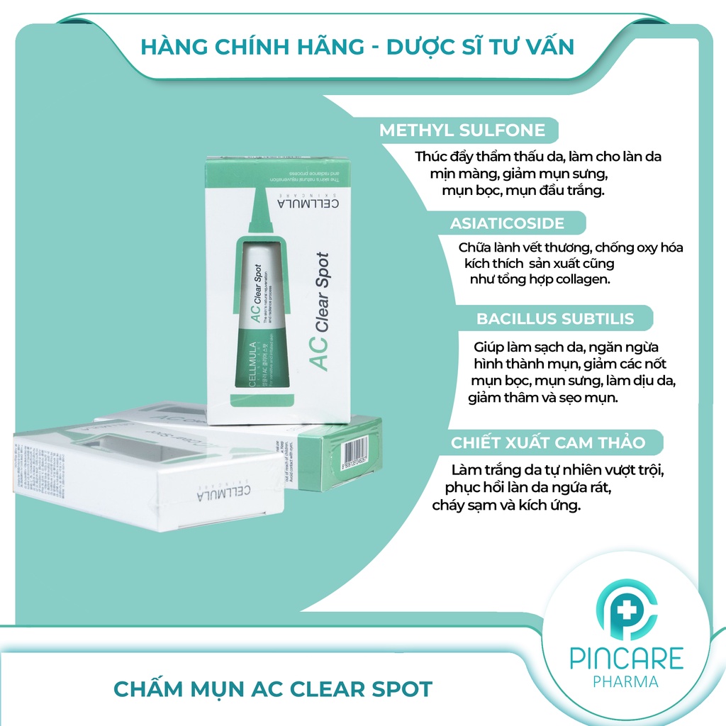 Kem chấm mụn AC Clear Spot 10ml - Hàng chính hãng - Nhà thuốc PinCare