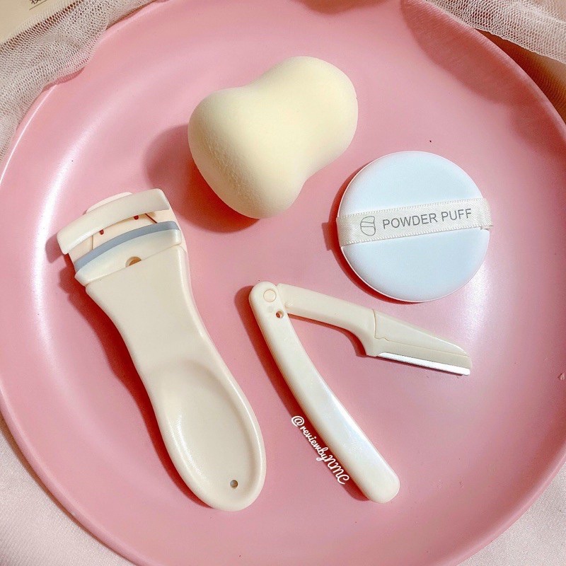 Bông mút kèm bấm mi và dao cạo 4 MÓN YOUSHA | BigBuy360 - bigbuy360.vn