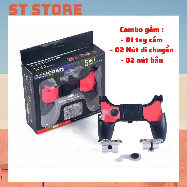 [ FREE SHIP ] Tay Cầm Chơi Game 5in1 , Chiến Game PUBG, Liên Quân