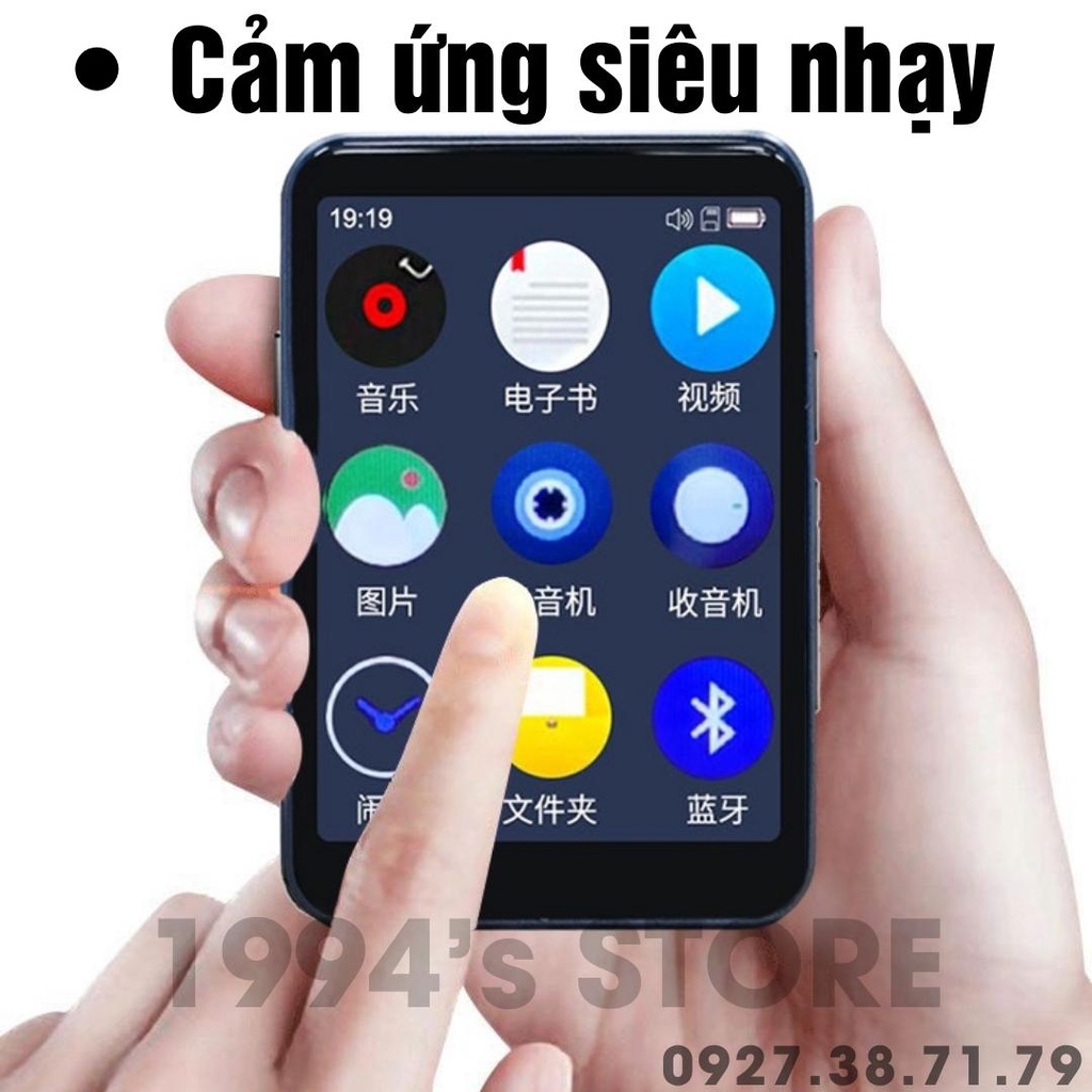 [SẴN] Máy Nghe Nhạc Thể Thao Benjie X5 Bản 2022 Bluetooh 5.2 HIFI - Loa Ngoài Lớn - Mán hình lớn 2.5 inch cảm ứng