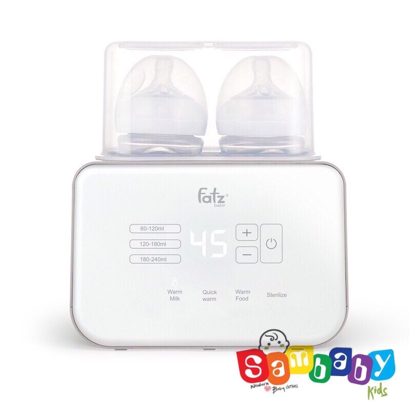 Máy Hâm Sữa Tiệt Trùng Điện Tử 2 Bình Duo 5 Fatz Baby FB3203TN