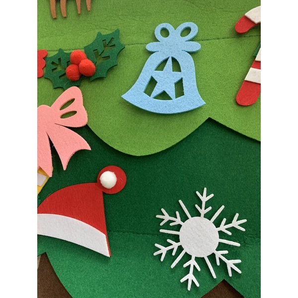 [Mẫu 2021 Kèm Pin] Bộ Cây Thông Noel Vải Nỉ 2 Lớp Tự Làm Trang Trí Dịp Giáng Sinh Full 42 Chi Tiết