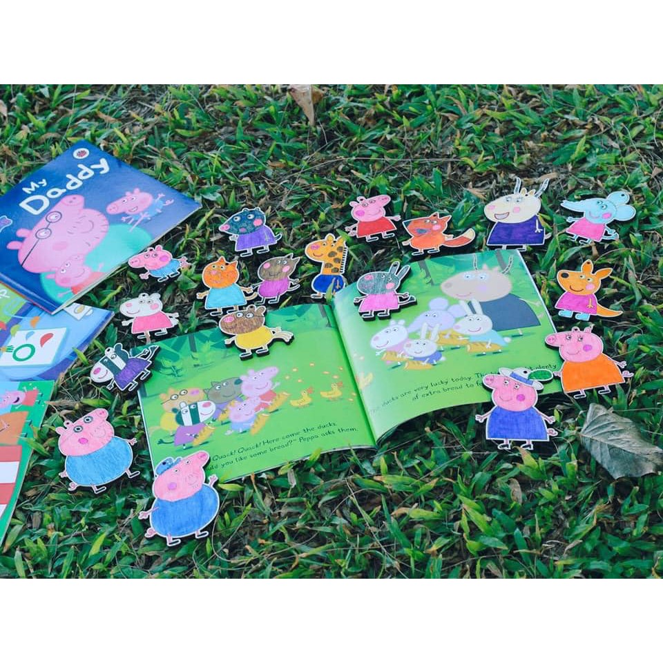 TÔ MÀU GỖ HEO PEPPA- Đồ chơi gỗ handmade